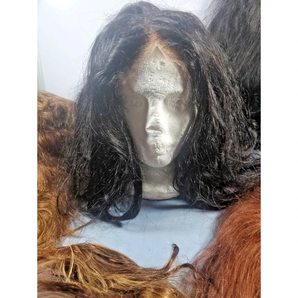Mixed Wig Lot Human Hair & Synthetic Wigs Cosplay Drag Costume Resale 7pc